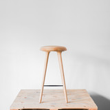 Mater High Stool Leather Upholstery 69cm Seat Height | Re-Lived Mater High Stool Leather Upholstery 69cm Seat Height | Re-Lived