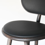 Mater High Stool Leather Upholstery 69cm Seat Height with Backrest | Re-Lived