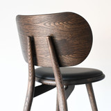 Mater High Stool Leather Upholstery 69cm Seat Height with Backrest | Re-Lived