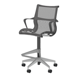 Herman Miller Setu Refresh Graphite / Alloy Workstool