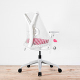 Herman Miller Sayl White / Pink Office Chair | Re-Lived 