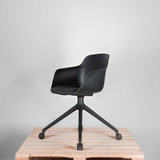 ORN Loria Black Tub Chair Upholstered Seat Pad | Re-Lived