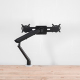ARC Duo Monitor Arm with Clamp Mount - Black / Silver | Re-Lived