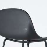 Muuto Fiber Counter Stool - Black Seat Shell with Black Base| Re-Lived