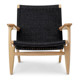 Carl Hansen CH25 Lounge Chair in Lacquered Oak