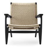 Carl Hansen CH25 Lounge Chair in Black Painted Oak