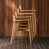 Carl Hansen E008 Embrace Outdoor Chairs stacked