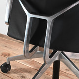 Girsberger Diagon Black Leather Office Chair | Re-Lived