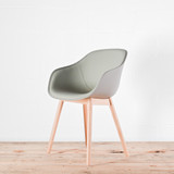 HAY AAC 212 Oak Wood Base / Leather Upholstered Seat | Re-Lived