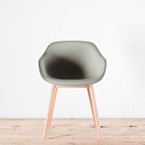 HAY AAC 212 Oak Wood Base / Leather Upholstered Seat | Re-Lived