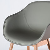 HAY AAC 212 Oak Wood Base / Leather Upholstered Seat | Re-Lived