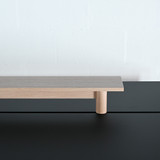 Muuto Linear System High Table - 2400 x 1150mm Black Nano Top and Oak Legs | Re-Lived