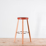 Carl Hansen CH56 76cm High Bar Chair - Dark Brown Leather| Re-Lived