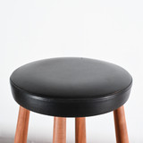 Carl Hansen CH58 68cm High Bar Chair - Black Leather| Re-Lived