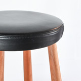 Carl Hansen CH58 68cm High Bar Chair - Black Leather| Re-Lived