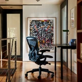 Herman Miller Aeron Size C Nightfall Office Chair at a desk