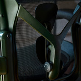 A close up of a Herman Miller Aeron Size A Jasper Office Chair