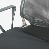 Vitra Meda Black Mesh Meeting Chair with Polished Base - Re-Lived