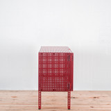 HAY Perforated Cabinet Floor Small - Wine Red | Re-Lived