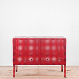 HAY Perforated Cabinet Floor Small - Wine Red | Re-Lived