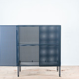 HAY Perforated Cabinet Floor Medium - Steel Blue| Re-Lived