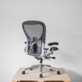Herman Miller Aeron Size C Graphite  with polished frame and base - re-lived