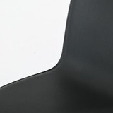 Vitra HAL 4 Wood Leg Chair with Black Leather Seat Shell - Re-Lived