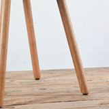Vitra HAL 4 Wood Leg Chair with Black Leather Seat Shell - Re-Lived