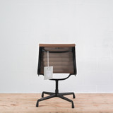Vitra EA 101 Chair Brown Leather with Deep Black Frame and Base - Re-Lived