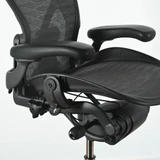 Herman Miller Classic Aeron Size B (medium) Chair - Tuxedo Grey Black Mesh with Graphite Frame and Base | Re-Lived