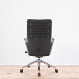 Vitra AC5 Chocolate Leather with Arms Office Chair - Re-Lived