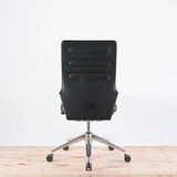 Vitra AC4 Black Leather with NO Arms Office Chair - Re-Lived