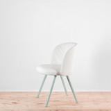 Vitra Mikado Side Chair Sand Leather with Mint Legs - Re-Lived