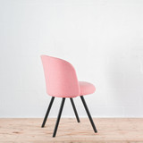 Vitra Mikado Side Chair Rose / Beige Fabric with Black Legs - Re-Lived