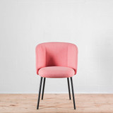 Vitra Mikado Side Chair Rose / Beige Fabric with Black Legs - Re-Lived
