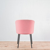 Vitra Mikado Side Chair Rose / Beige Fabric with Black Legs - Re-Lived