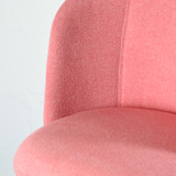 Vitra Mikado Side Chair Rose / Coral Fabric with Polished Legs - Re-Lived