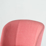 Vitra Mikado Side Chair Rose / Coral Fabric with Polished Legs - Re-Lived