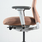 Vitra ID Trim Cognac / Ivory Fabric with Fully Adjustable Arms Office Chair - Re-Lived