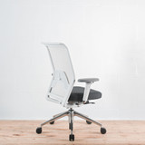 Vitra ID Mesh Soft Grey Frame and Back with Arms Office Chair - Re-Lived