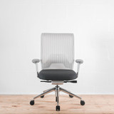 Vitra ID Mesh Soft Grey Frame and Back with Arms Office Chair - Re-Lived