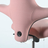 HAG Capisco 8106 Office Chair - Light Blush Fabric with White Base | Re-Lived