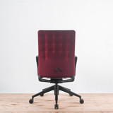 Vitra ID Trim Reflect Red Fabric with Ring Arms Office Chair - Re-Live