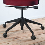 Vitra ID Trim Reflect Red Fabric with Ring Arms Office Chair - Re-Live