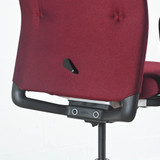 Vitra ID Trim Reflect Red Fabric with Ring Arms Office Chair - Re-Live