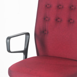 Vitra ID Trim Reflect Red Fabric with Ring Arms Office Chair - Re-Live