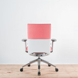 Vitra ID Soft Pink Fabric with Height Adjustable Arms Office Chair - Re-Lived