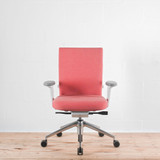 Vitra ID Soft Pink Fabric with Height Adjustable Arms Office Chair - Re-Lived