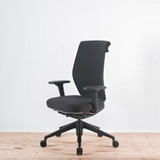 Vitra ID Cloud Black Fabric with Arms Office Chair - Re-Lived