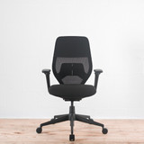 Vitra ACX Light Black Office Chair with Lumbar Support - Re-Lived